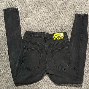 Black Off White inspired Skinny Jeans - size 30